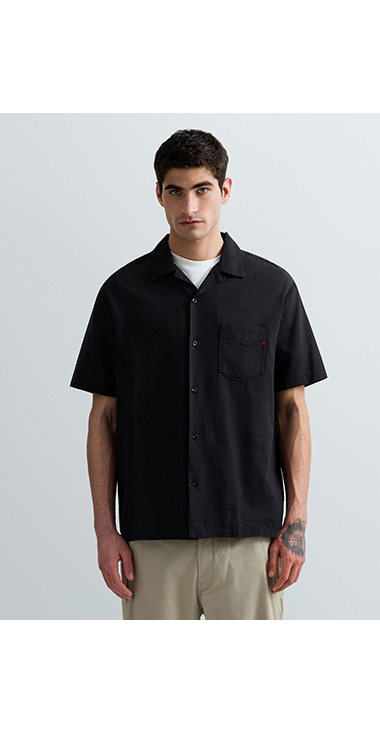 リネンコットンリラックスフィットシャツ